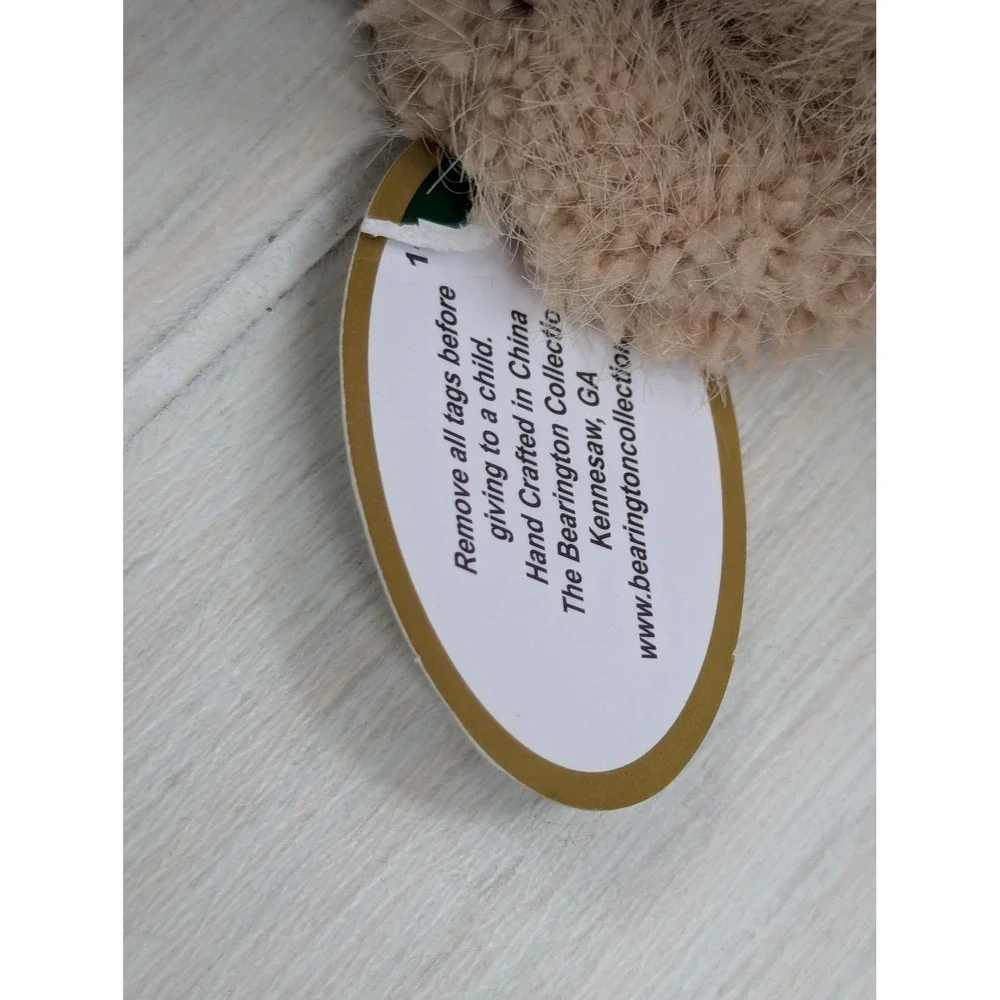 Bearington Collection Teddy Bear Plush Fuzzy Fur Tan Cream